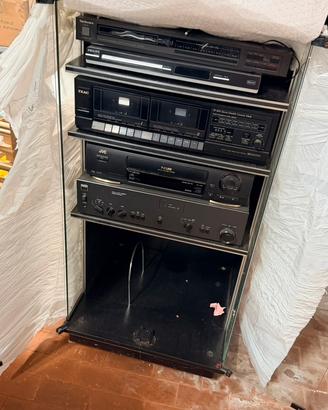 Impianto Stereo Hi-Fi Vintage con Rack