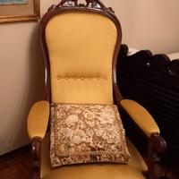 Poltrona vintage gialla 65x80x117 cm