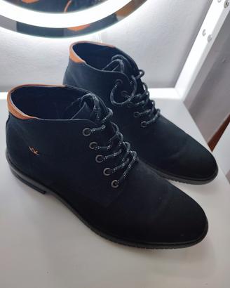 Stivale allacciato Uomo Nero Scarpe casual 43
