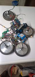 Ricambi hoverboard 4 ruote schede 2 batterie