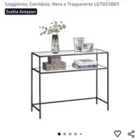 Tavolo consolle vetro e metallo nuovo