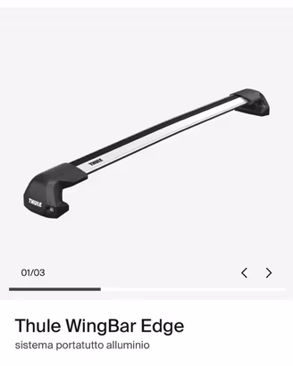 Thule Barre Portatutto Wingbar Edge  BMW Mercedes