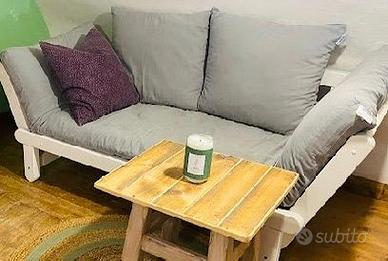 Divano letto futon + poltrone ikea