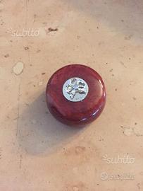 Portapillole in radica e argento