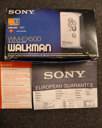 Scatola originale Sony Walkman WM-EX500 Vintage