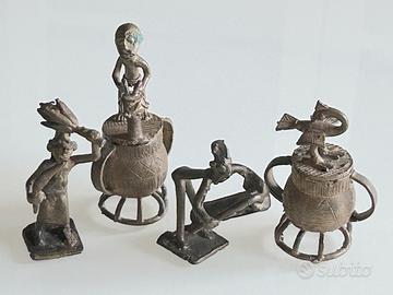 Statuetta in bronzo arte tribale africana