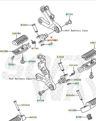 Supporto pedana Kawasaki Ninja ZX-6R 340031474