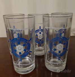 Set 5 bicchieri coll. Nutella timone blu cangiante