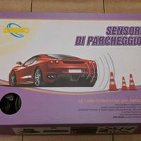 Kit 4 sensori di parcheggio neri con display LED 