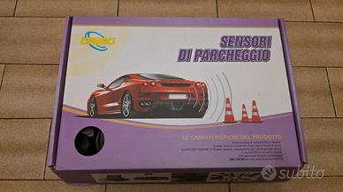 Kit 4 sensori di parcheggio neri con display LED 