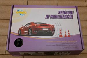 Kit 4 sensori di parcheggio neri con display LED 