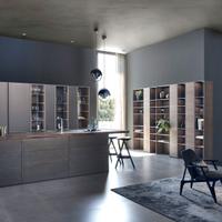 Cucina Metal con isola Top Laminato | L. 300 cm