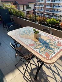 Tavolo mosaico siciliano originale