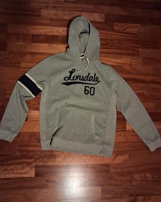 Felpa Lonsdale uomo taglia XL con cappuccio – grig