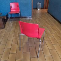 10 sedie in plastica e metallo come nuove