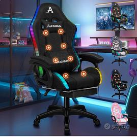 ALFORDSON Sedia da Gaming Ergonomica con Massaggi 