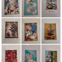 STOCK di N. 9 CARTOLINE NATALE VINTAGE 