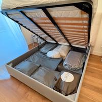 Letto mateimoniale con contenitore