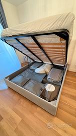 Letto mateimoniale con contenitore