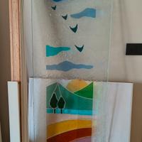 Vetro decorato per porta 