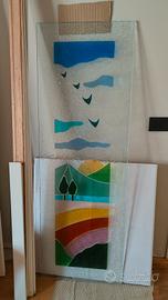 Vetro decorato per porta 