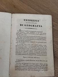 Antico volume di geografia