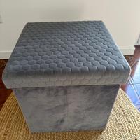 Pouf portaoggetti pieghevole