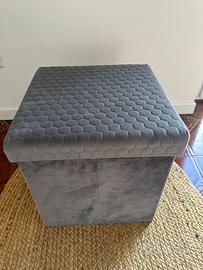 Pouf portaoggetti pieghevole