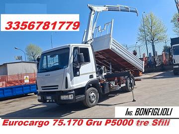 IvecCamion con Gru e Ribaltabile Eurocargo 75.170