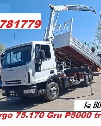 IvecCamion con Gru e Ribaltabile Eurocargo 75.170