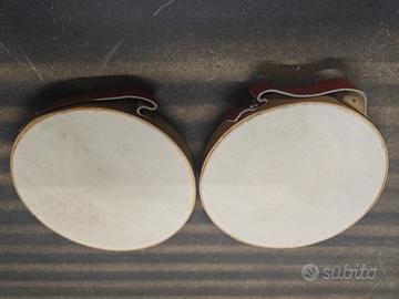 coppia di tamburelli vintage