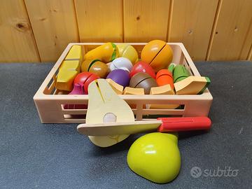 Frutta e verdura da tagliare in legno cucina bimbi