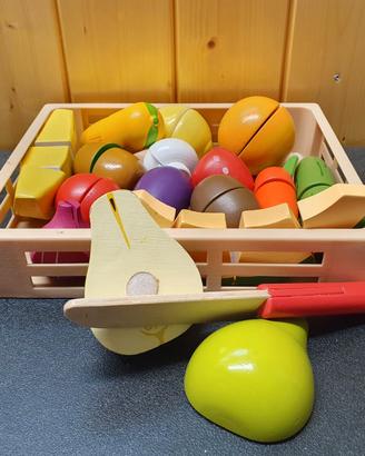 Frutta e verdura da tagliare in legno cucina bimbi