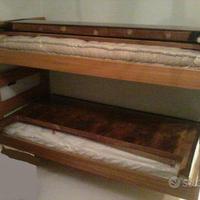 letto castello porro con reti impiallacciato rover