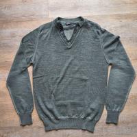 Maglione scollo V verde tg L - Rifle