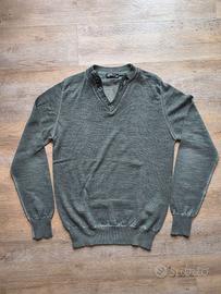 Maglione scollo V verde tg L - Rifle