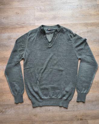 Maglione scollo V verde tg L - Rifle