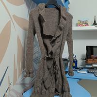 Cardigan lungo/ soprabito in maglia