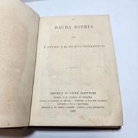 Libro Antico 1888 La Sacra Bibbia Antico e Nuovo