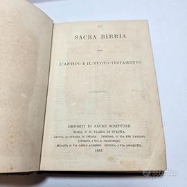 Libro Antico 1888 La Sacra Bibbia Antico e Nuovo