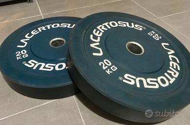 Dischi bumper 20kg pesi palestra LACERTOSUS