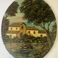 Ovale 50x40 dipinto a mano Artista Paco 99