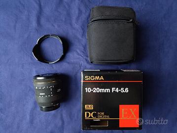Obiettivo Sigma 10 20 f 4-5,6 EX DC per Pentax