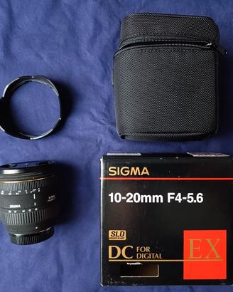 Obiettivo Sigma 10 20 f 4-5,6 EX DC per Pentax
