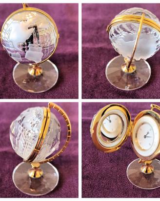 Mappamondo / orologio cristallo Swarovski