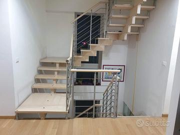 SCALA ARREDO COMPONIBILE LEGNO ACCIAIO