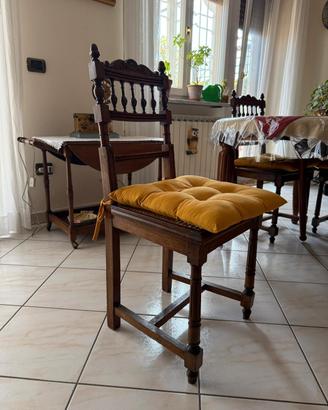 6 sedie in stile con paglia di Vienna