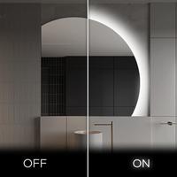 Specchio mezza luna led 3000k 75 x 75