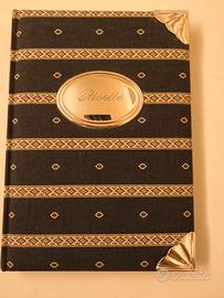 Agenda Ricettario tessuto stampato e argento 925