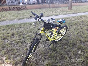 Mtb bolt doppio ammortizzatore giallo fluo